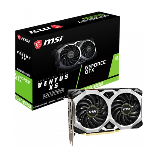 [GeForce GTX 1660 SUPER VENTUS XS OC] Tarjeta de Vídeo 6GB GDDR6 MSI GeForce GTX 1660 SUPER Ventus XS OC HDMI DP PCIe 3.0