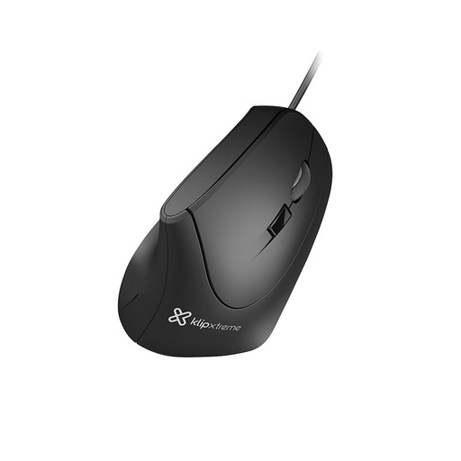 [KMO-506] Mouse Alambrico Klip Xtreme Vertical Krown Ergonómico 1600DPI Negro