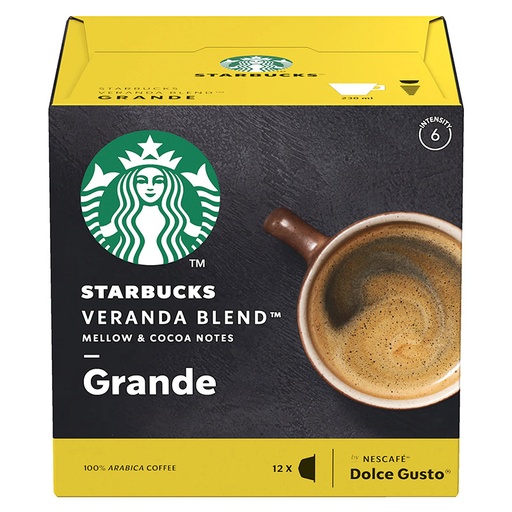 [12421668] Cápsulas Starbucks Veranda Blend para Nescafé Dolce Gusto