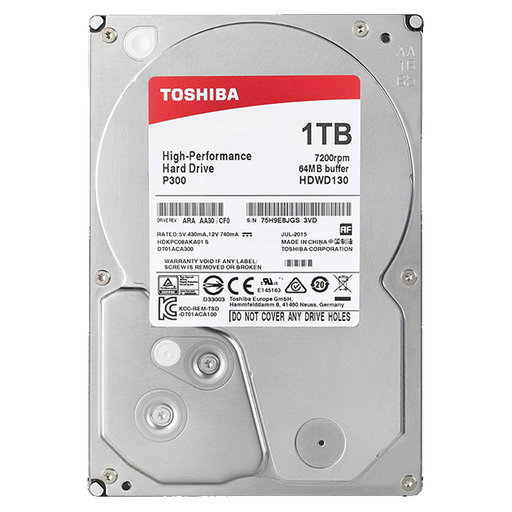 [HDWD110UZSVA] Disco Duro 3.5" 1TB Toshiba P300 SATA 7200 RPM