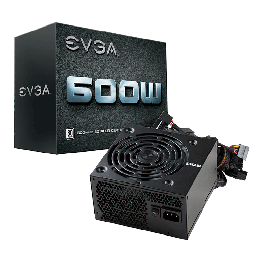 [100-W1-0600-K1] Fuente de Poder 600W EVGA 80-PLUS White