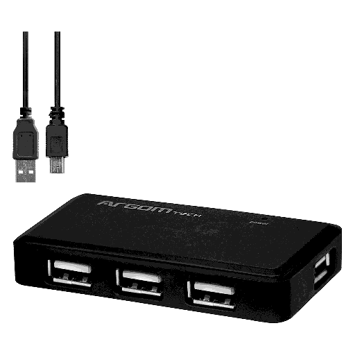 [ARG-UB-0088] Hub Argom 4-Puertos USB 2.0 Negro ARG-UB-0088