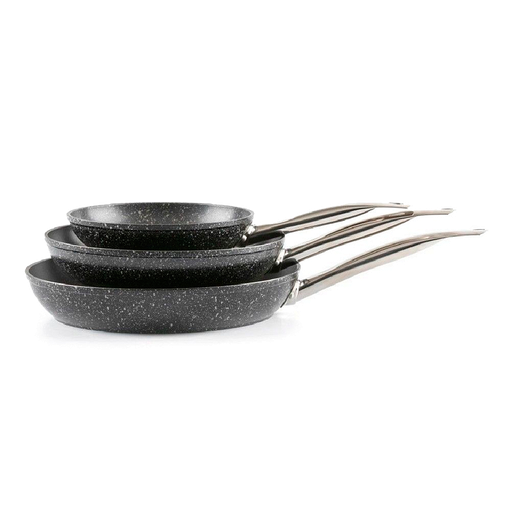 [PI003SSPN] Juego de Sartenes Picca Venecia 3 piezas Negro Stone Blanco