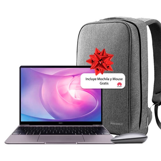 [WrightB] Laptop HUAWEI MateBook 13" i5-10210U 8GB RAM 512GB SSD W10 Home Teclado en Español + Mouse y Mochila Gratis
