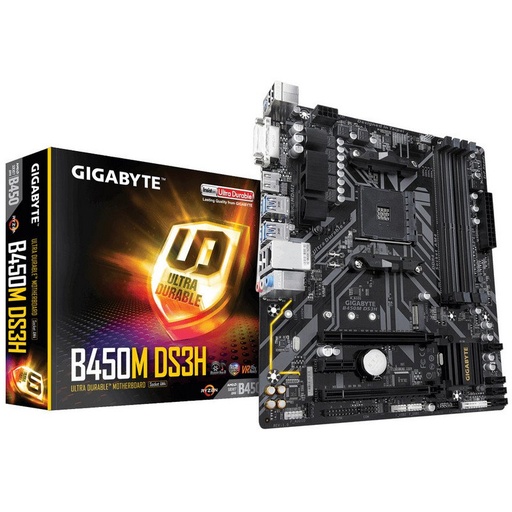 [B450M DS3H] Motherboard Gigabyte B450M DS3H Socket AM4 4xDDR4 Micro-ATX