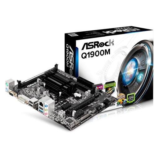 [MB-ASROCK Q1900M] Motherboard Integrado ASRock Intel Celeron Quad-Core J1900 2.0 GHz 2xDDR3/DDR3L