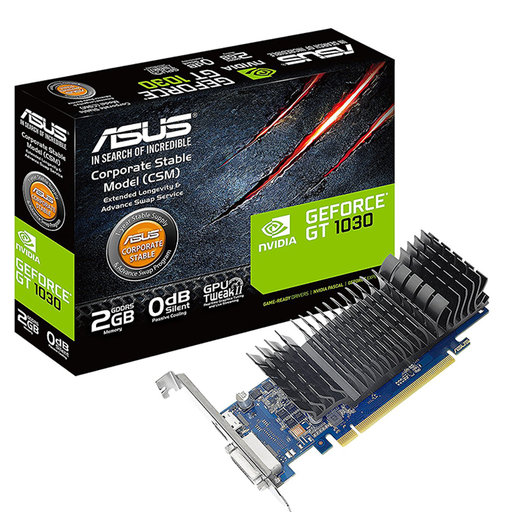 [GT1030-2G-CSM] Tarjeta de Vídeo 2GB GDDR5 Asus GeForce GT 1030 DVI-D HDMI PCIe 3.0