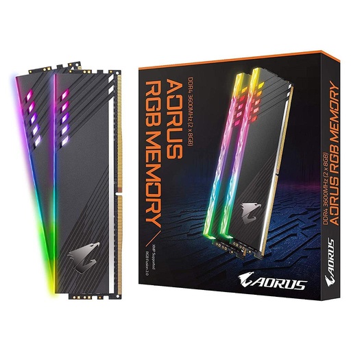 [GP-AR36C18S8K2HU416R] Memoria DDR4 DIMM 16GB (2x8GB) Gigabyte Aorus RGB 3600MHz
