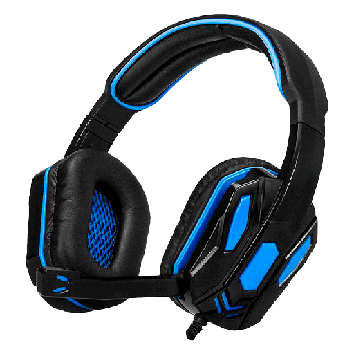 [ARG-HS-2845BK] Audifonos tipo Headset Argom COMBAT USB con Micrófono Azul-Negro